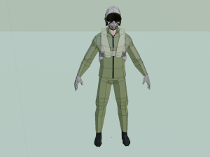 Pilot low poly 3D Модель