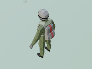 Pilot low poly 3D Модель
