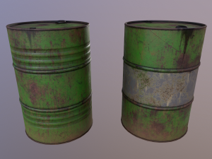 Oil barrel PBR game ready 4 lods Modèle 3D