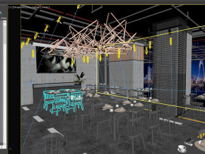 Modern restaurant 3D and rendering Model 3D