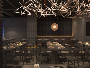 Modern restaurant 3D and rendering Model 3D