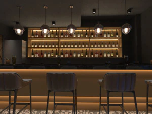 Modern Pub bar 3d ve g&ouml;r&uuml;nt&uuml;leme 3D Model