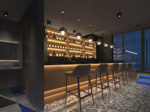 Modern Pub bar 3d and rendering 3D मॉडल