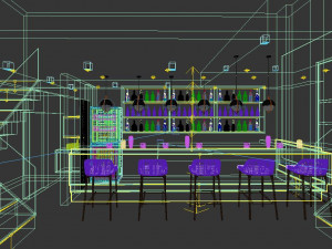 Modern Pub bar 3d and rendering 3D मॉडल