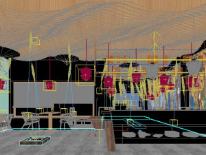 Modern restaurant and bar 3d and rendering 3Dモデル
