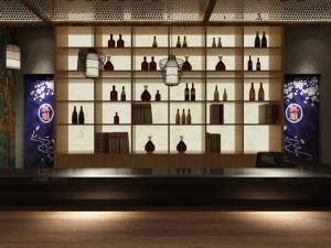 Modern restaurant and bar 3d and rendering 3Dモデル