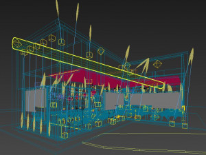 Modern restaurant and bar 3d and rendering 3Dモデル