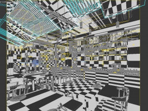 Modern restaurant 3D and rendering Modelo 3D