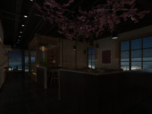 Modern restaurant 3D and rendering Modelo 3D
