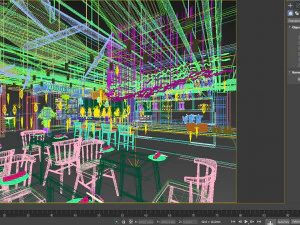 Modern restaurant 3D and rendering 3D Model