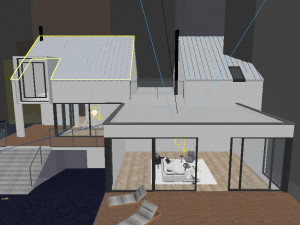 Modern villa building 3D and rendering 3D Model