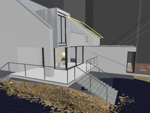 Modern villa building 3D and rendering 3D Model