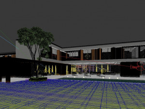 Modern villa 3D and rendering 3D Model