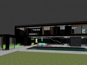Modern villa 3D and rendering 3D Model