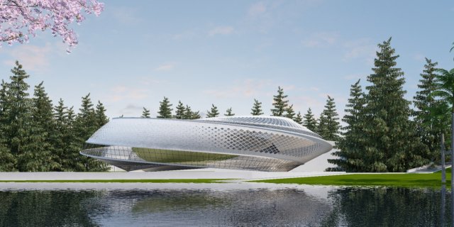 Modern building 3D MODEL AND RENDERING 3D Model .c4d .max .obj .3ds .fbx .stl .blend 