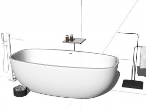 Tub in bathroom 3D 3D Model