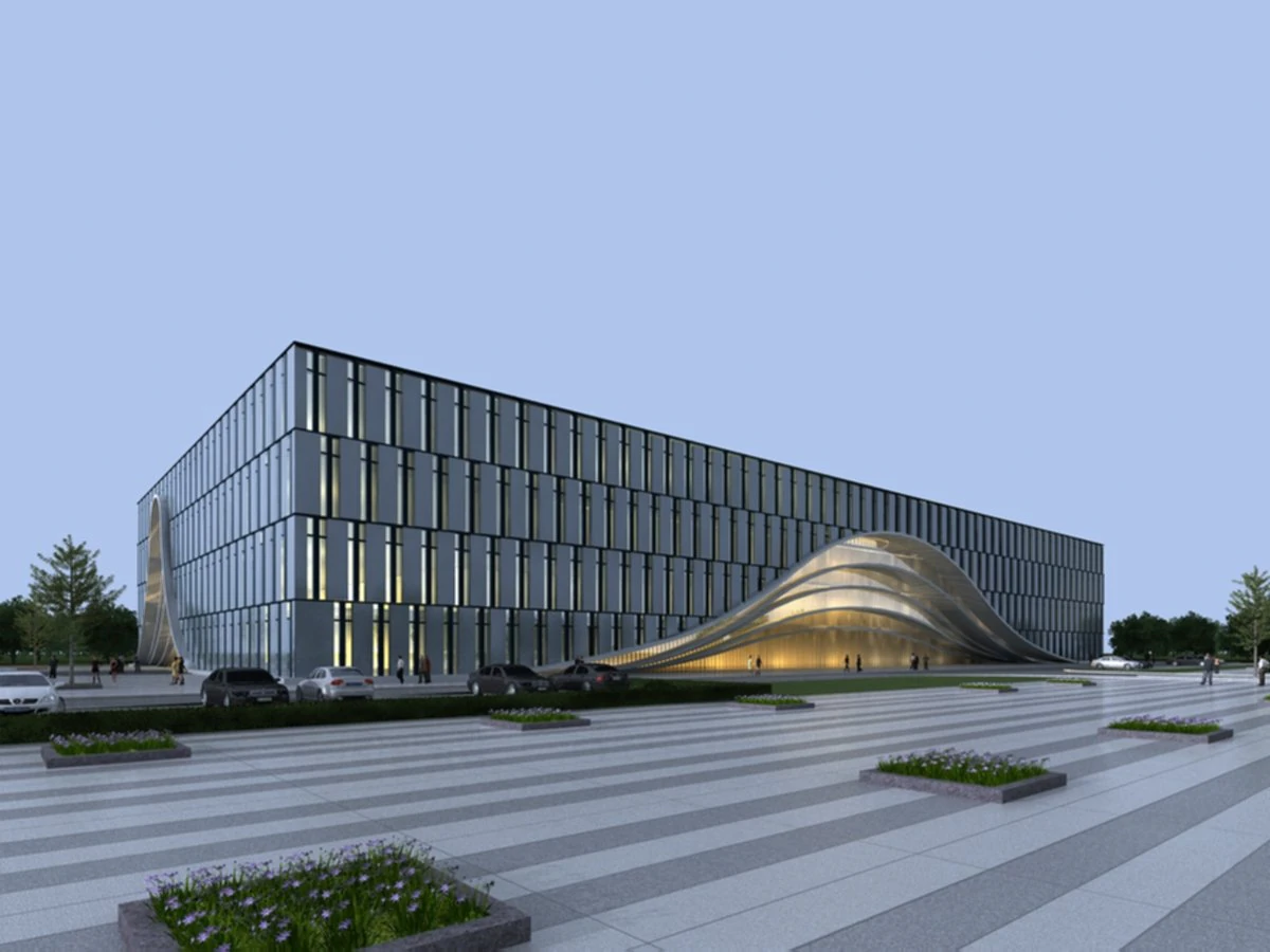 Office - commercial building architecture model 3D Model .c4d .max .obj .3ds .fbx .stl .blend