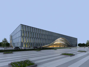 Escritório - modelo de arquitetura de edifício comercial Modelo 3D