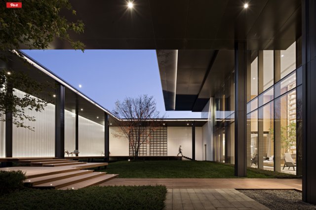 Modern courtyard and landscape Modelo 3D .c4d .max .obj .3ds .fbx .stl .blend 