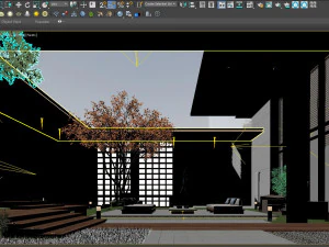 Modern courtyard and landscape 3D Model