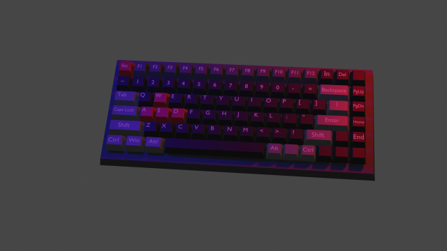 Realistic Keyboard 3D Model .c4d .max .obj .3ds .fbx .stl .blend 