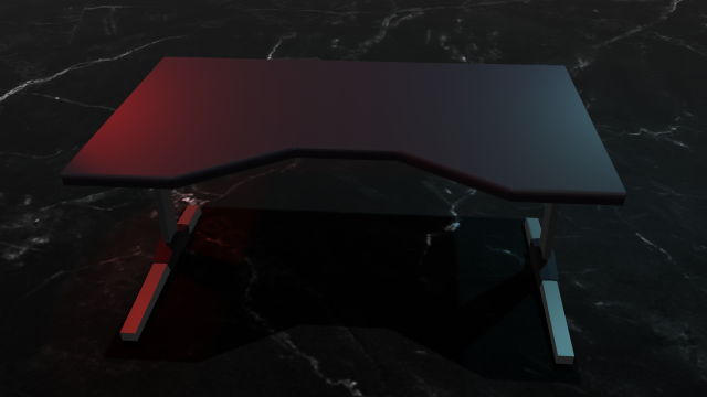 Gamer table 3D 模型 .c4d .max .obj .3ds .fbx .stl .blend