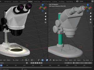 Stereo microscope Modelo 3D