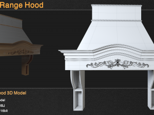 WoodRangeHood 3D Model
