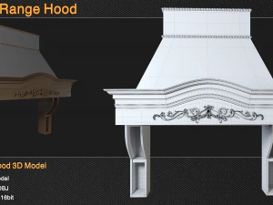 WoodRangeHood 3D Model