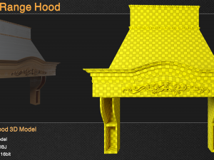 WoodRangeHood 3D Model