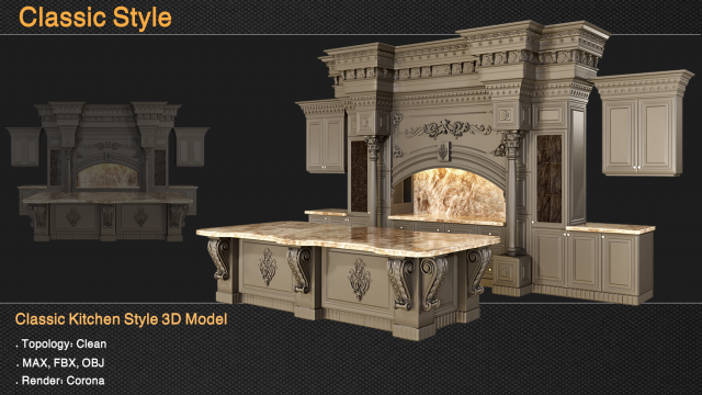 Classic Style 3D मॉडल .c4d .max .obj .3ds .fbx .stl .blend 