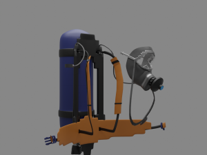A self-contained breathing apparatus SCBA Model 3D