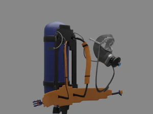 A self-contained breathing apparatus SCBA 3D Model