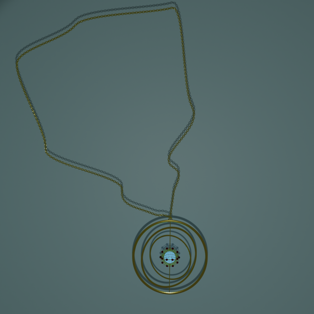 Golden medallion Model 3D .c4d .max .obj .3ds .fbx .stl .blend 