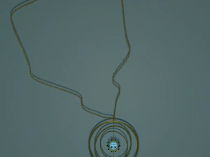 Золотой медальон 3D Модель