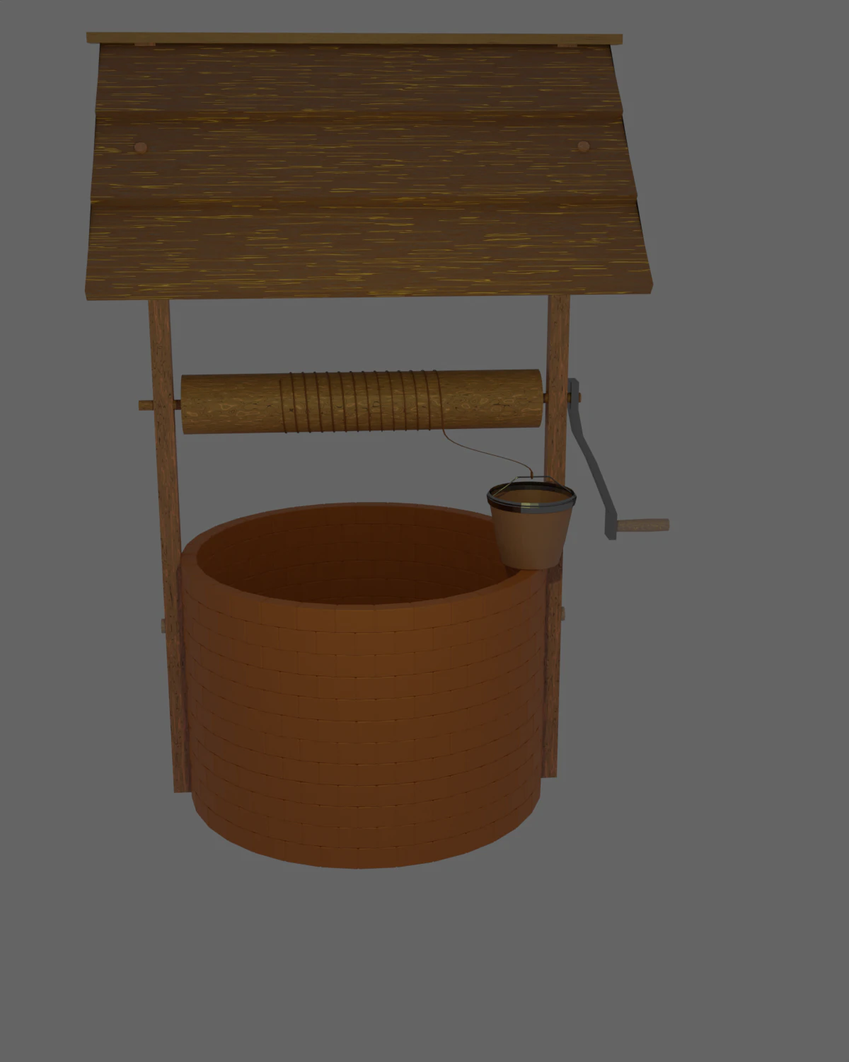 Water well 3D Model .c4d .max .obj .3ds .fbx .stl .blend 