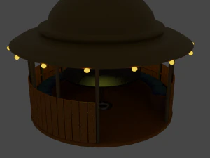 Pabell&oacute;n con rel&aacute;mpagos Modelo 3D