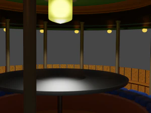 Pavillion with lightnings 3D Model