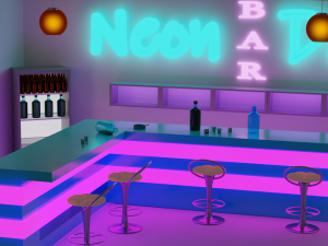 Neon Bar Model 3D