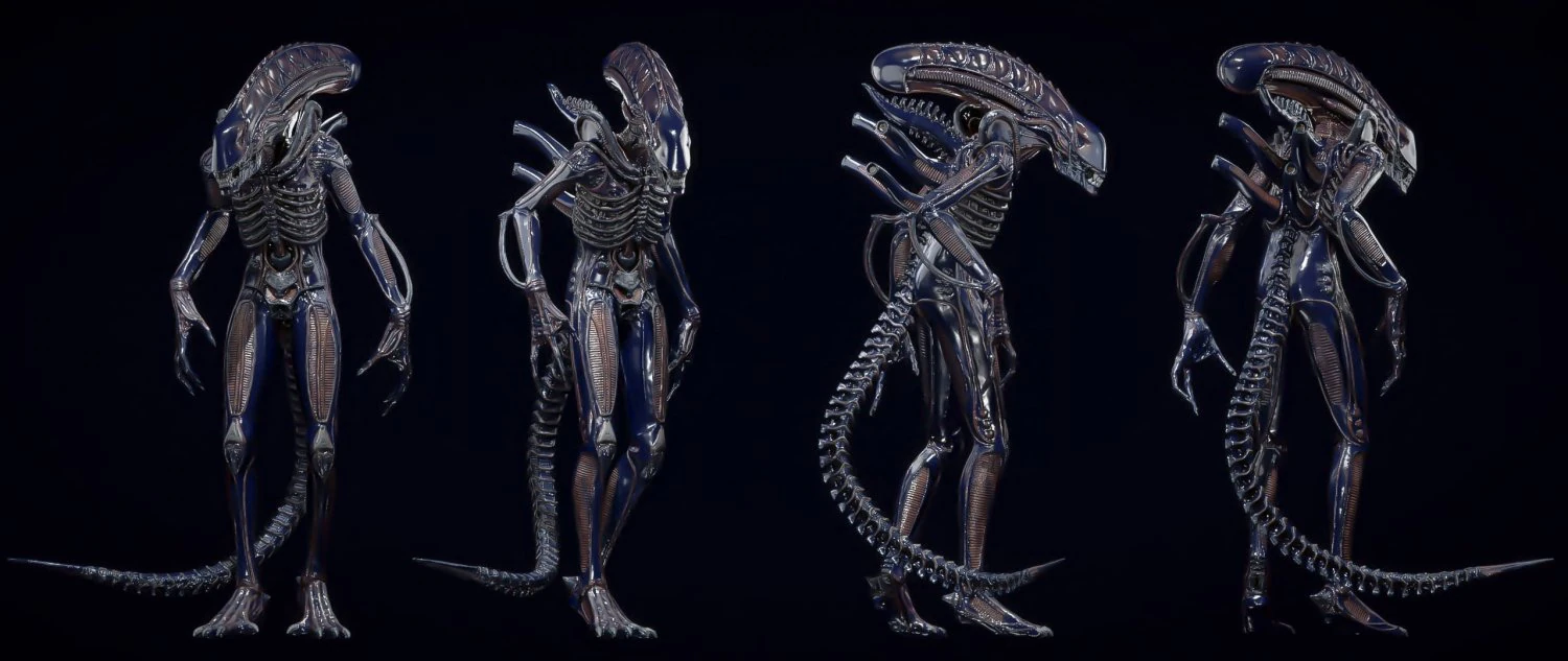 Alien 3D Model .c4d .max .obj .3ds .fbx .stl .blend 