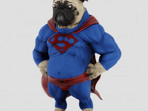 Dog Superman 3D Model