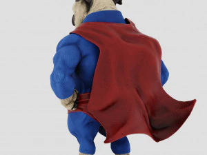 Dog Superman 3D Model