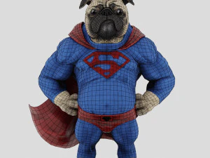 Dog Superman 3D Model