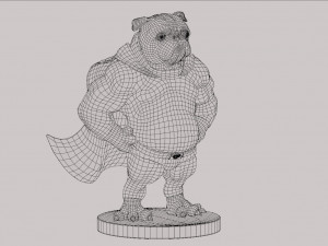 Dog Superman Model 3D