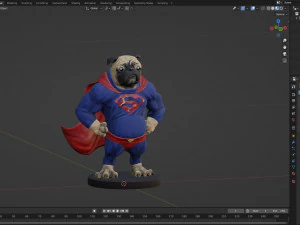 Dog Superman 3D Model