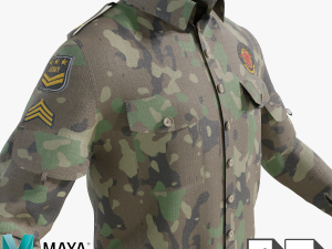Military Uniform middle east Camouflage 3D 모델