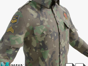 Military Uniform middle east Camouflage 3D Model
