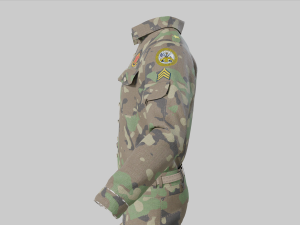 Military Uniform middle east Camouflage 3D मॉडल