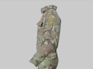 Military Uniform middle east Camouflage 3D Model