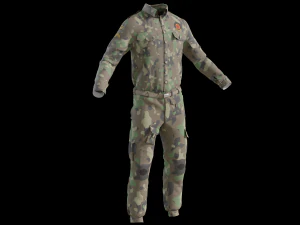 Military Uniform middle east Camouflage 3D Model